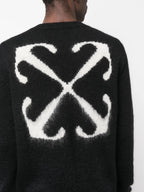 Maglieria Maglione Mohair Arrow Off-White Nero Homme