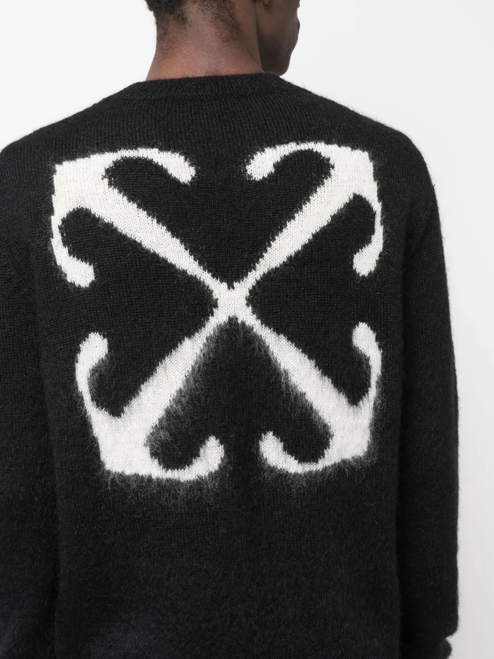 Maglieria Maglione Mohair Arrow Off-White Nero Homme