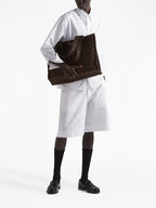 Shorts Bermuda en popeline Prada Blanc Homme