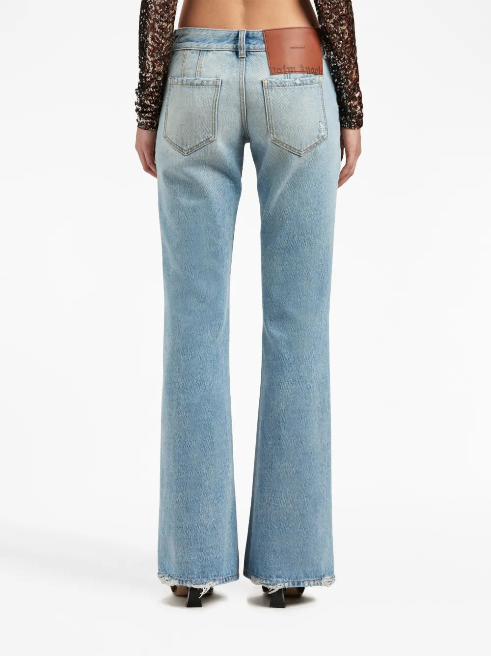 Pantaloni Jeans Bootcut Palm Angels Blu Femme