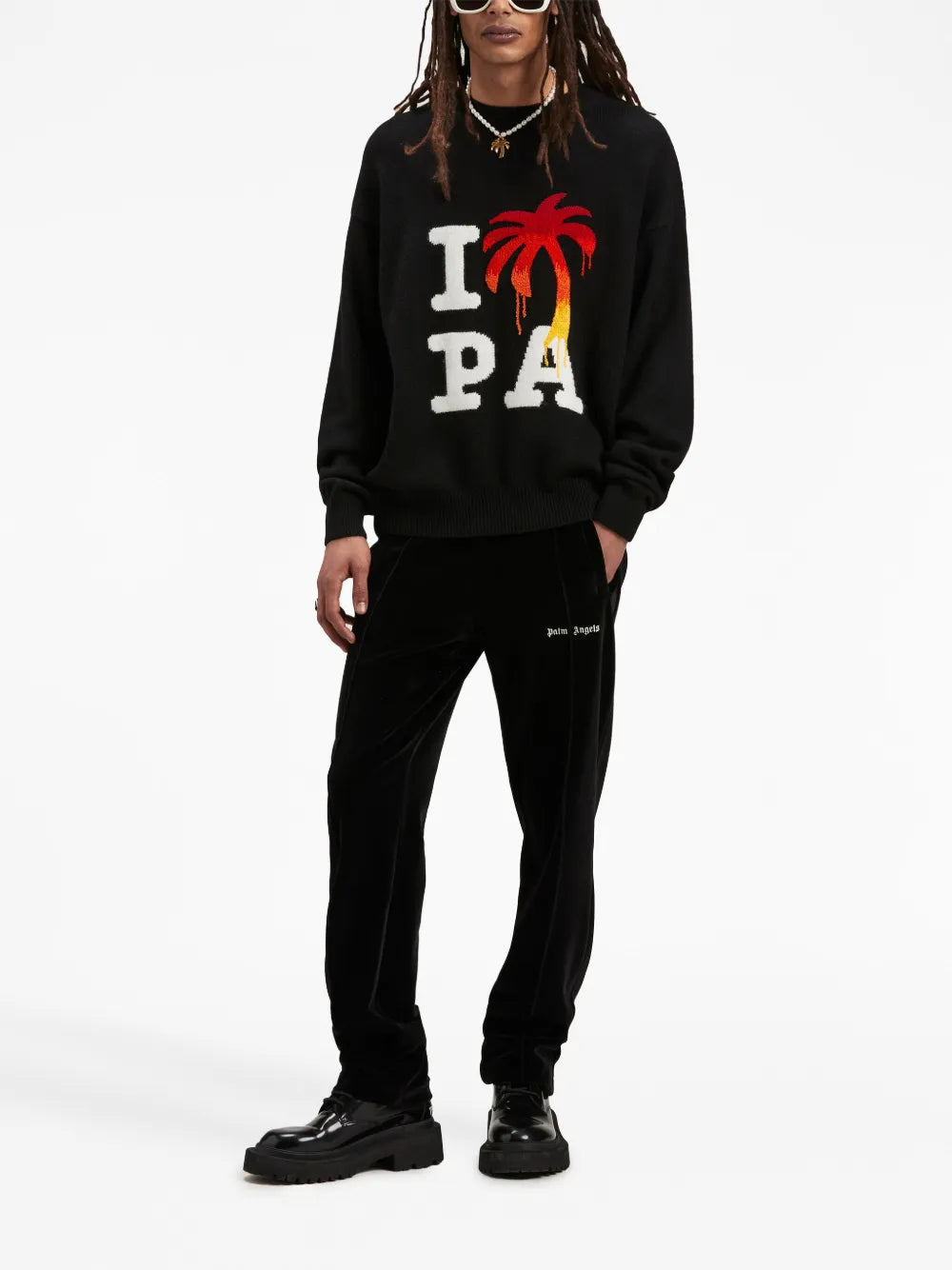 Sweatshirts I love PA Sweater Palm Angels Black Man
