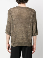 T-shirts Knit T-Shirt Saint Laurent Brown Man