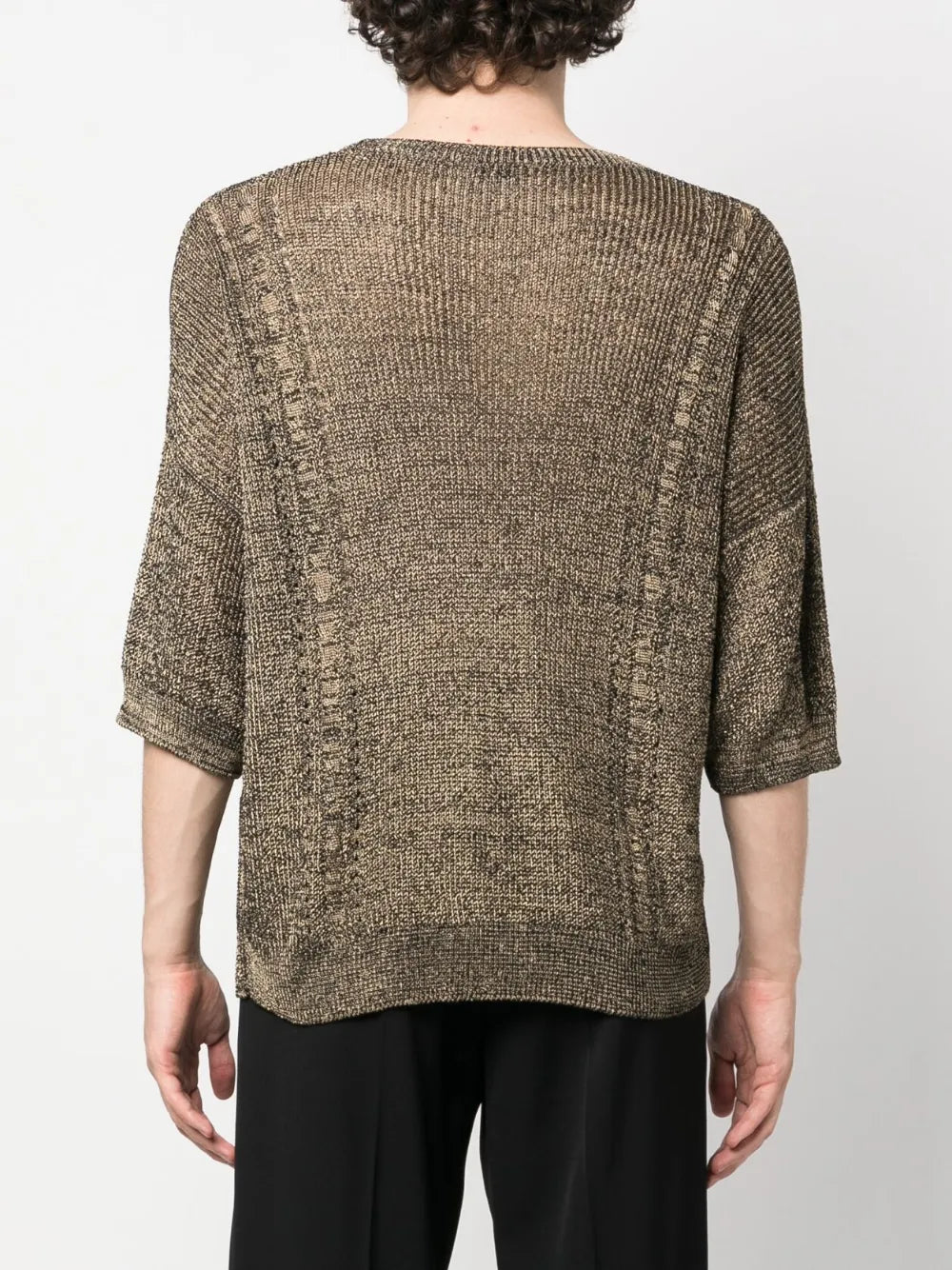 T-shirt T-Shirt in Maglia Saint Laurent Marrone Homme