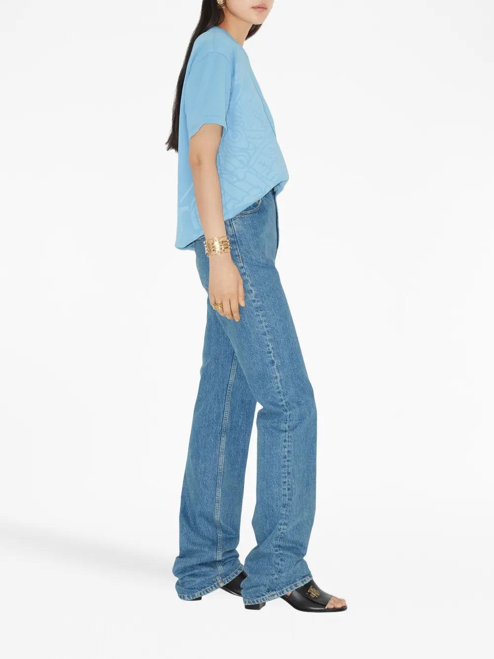 Pantalones Jeans Rectos Burberry Azul Femme