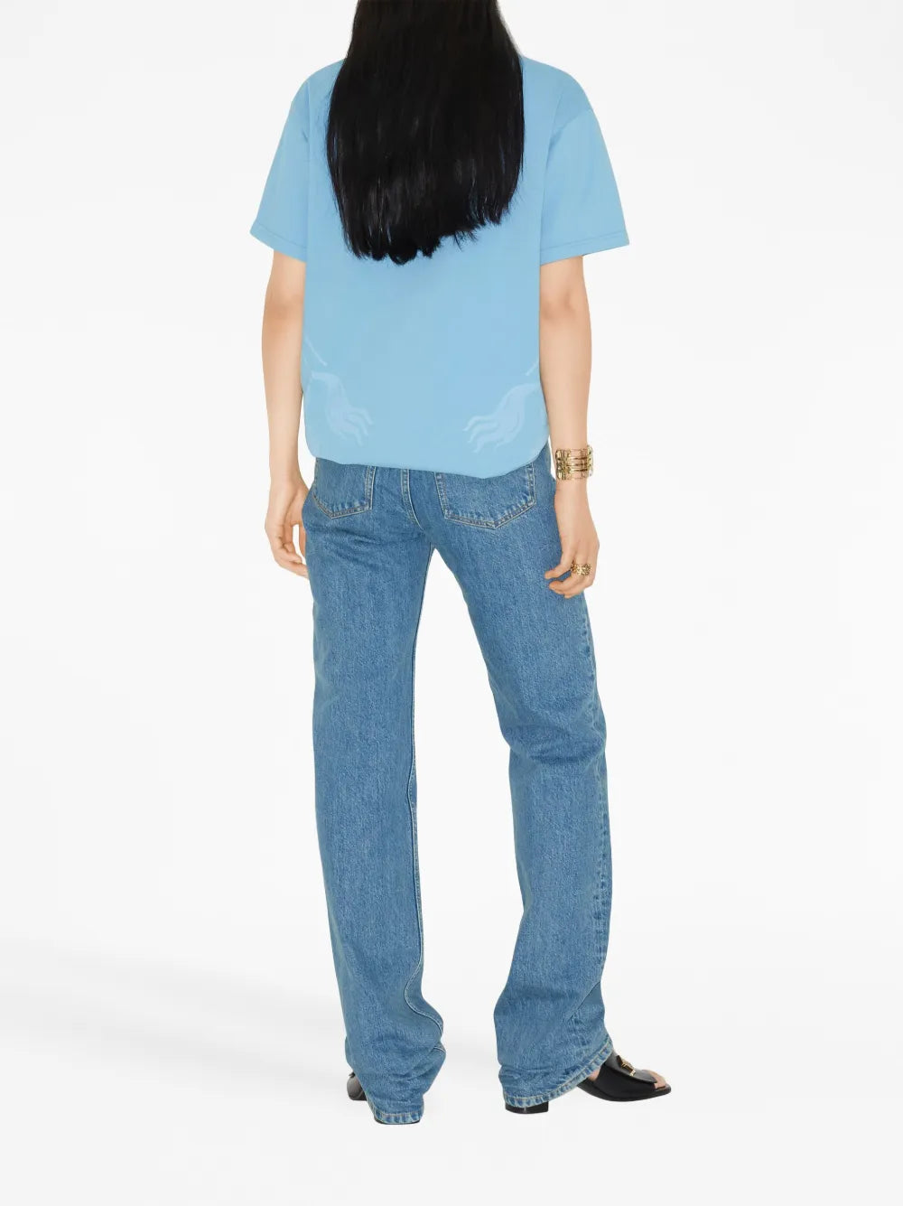 Pantalones Jeans Rectos Burberry Azul Femme