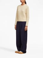 Maille Pull à étiquette Ami PARIS Beige Femme