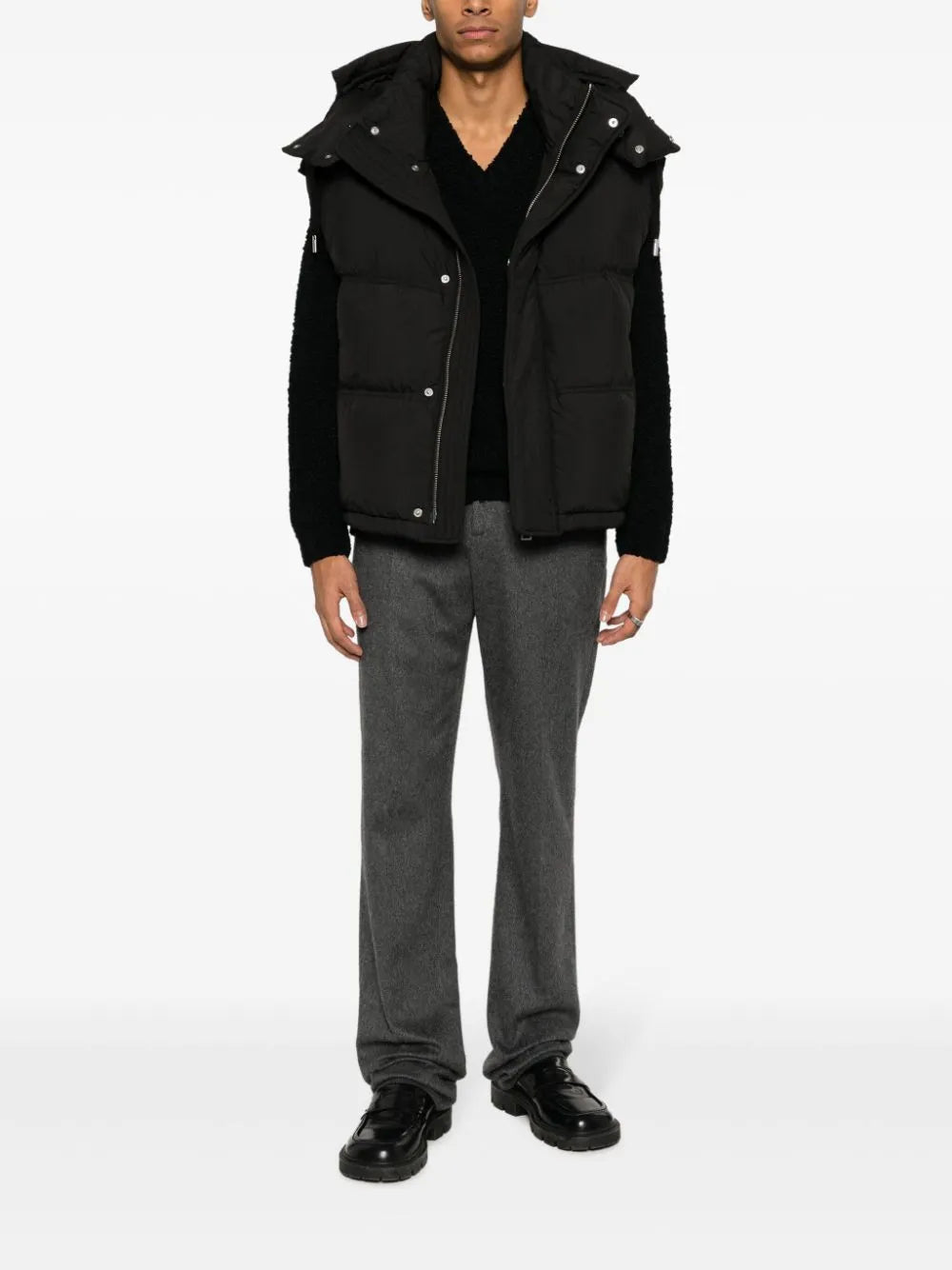 Chaquetas Chaleco de Plumas Sin Mangas Ami PARIS Negro Unisexo