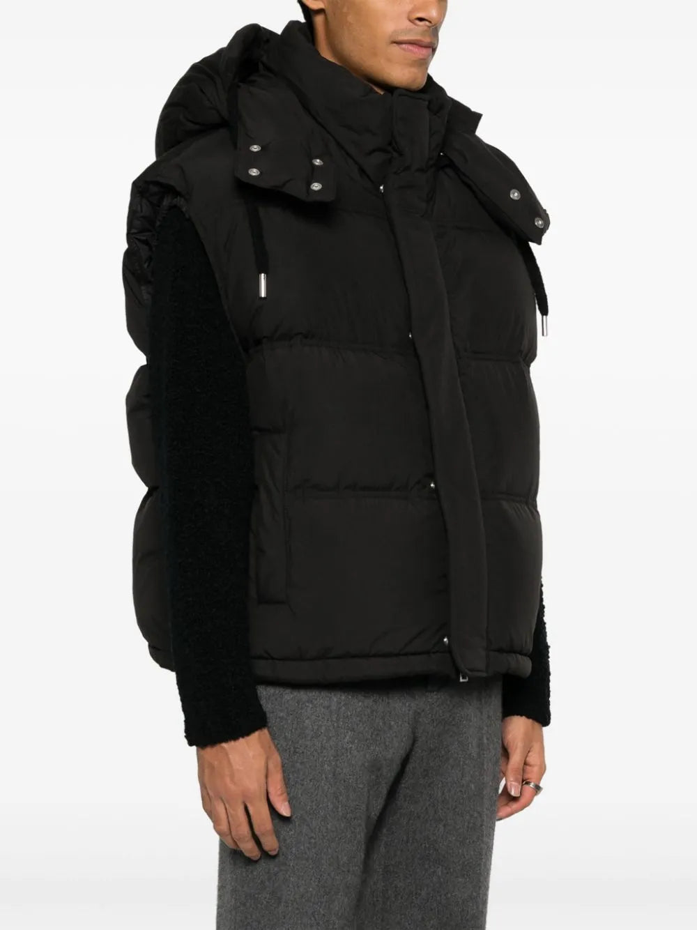 Chaquetas Chaleco de Plumas Sin Mangas Ami PARIS Negro Unisexo