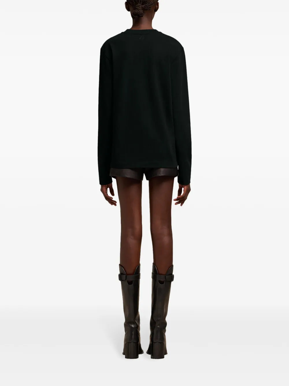 T-shirts Long Sleeve T-shirt Ami PARIS Black Unisex