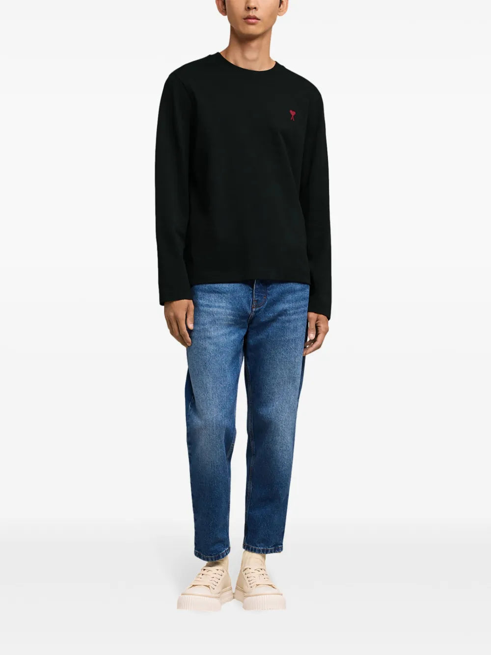 T-shirts Long Sleeve T-shirt Ami PARIS Black Unisex