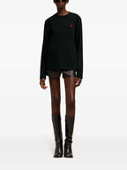 T-shirts Long Sleeve T-shirt Ami PARIS Black Unisex
