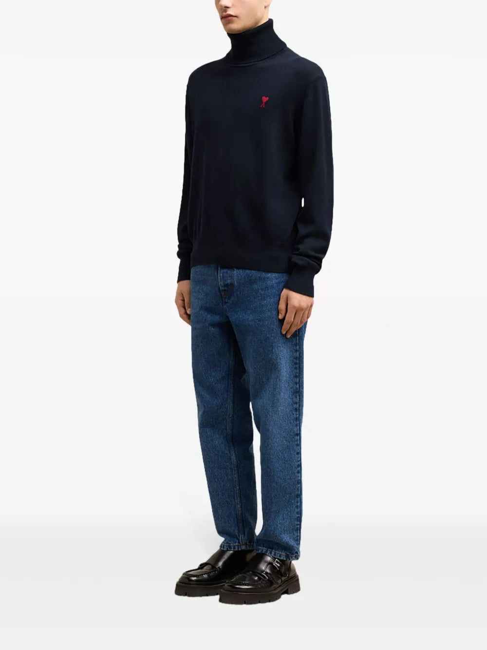 Maille Pull Ami de coeur Ami PARIS Bleu Homme