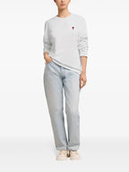 Camisetas T-Shirt de Manga Longa Ami PARIS Branco Unissex