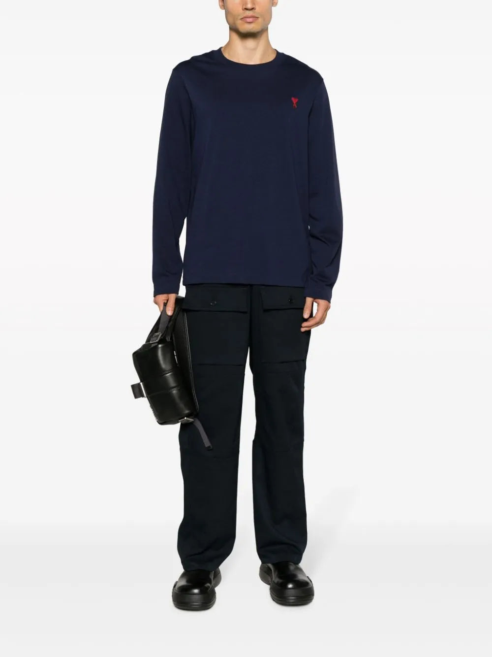 T-shirts Long Sleeve T-Shirt Ami PARIS Dark blue Unisex