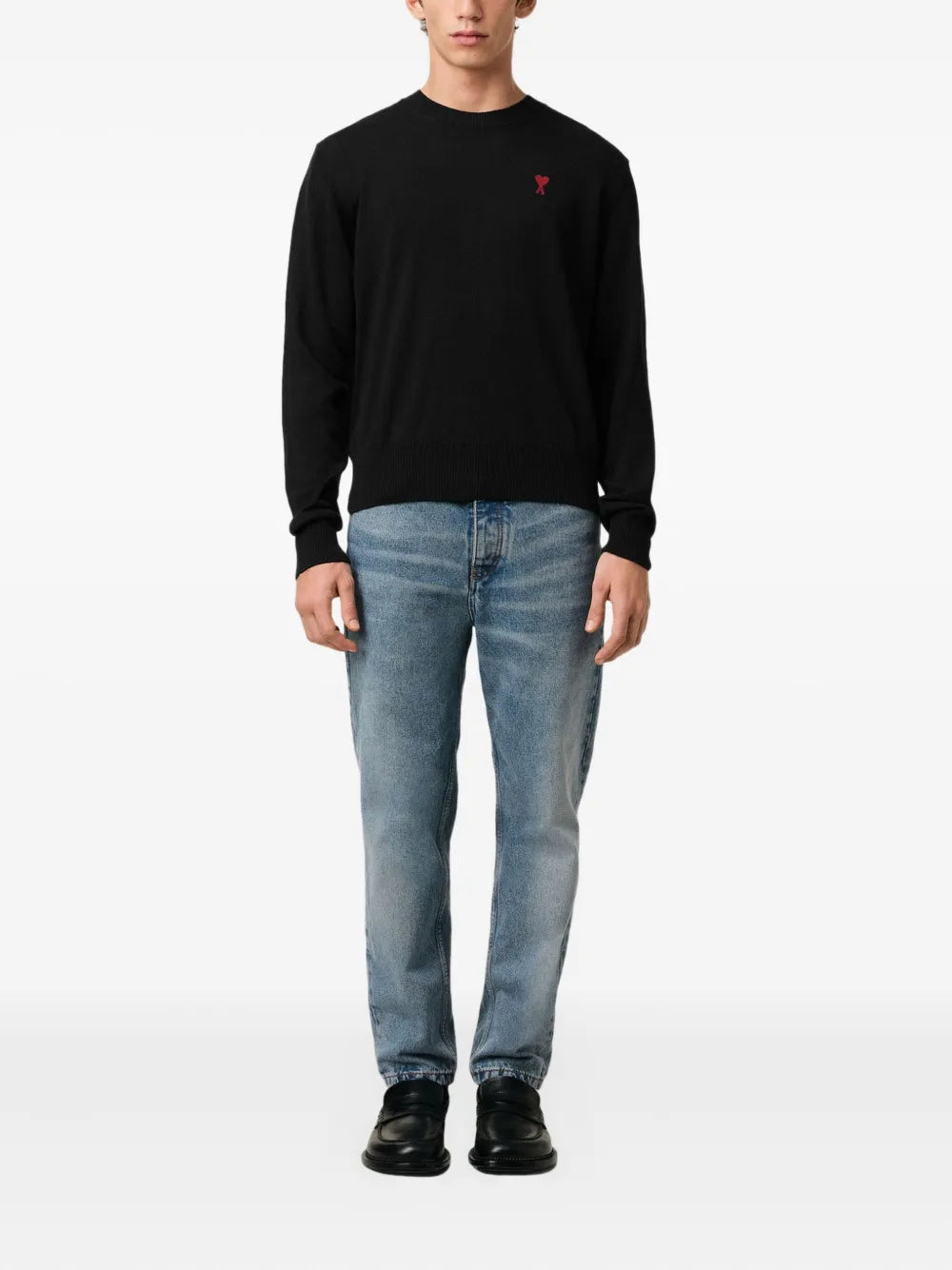 Maille Pull Ami de Coeur Ami PARIS Noir Homme