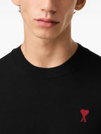 Maille Pull Ami de Coeur Ami PARIS Noir Homme