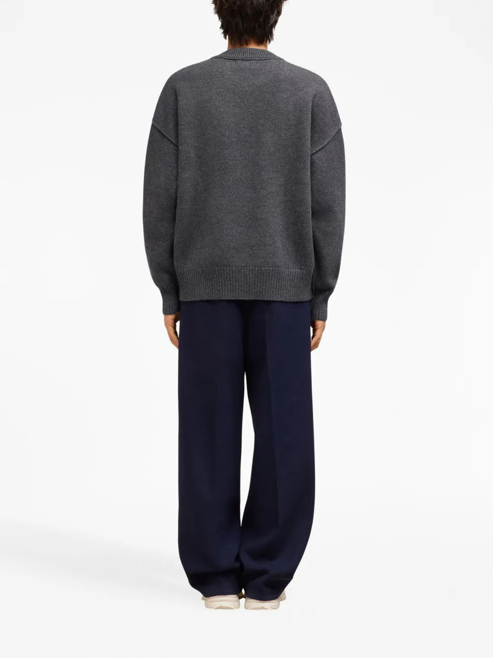 Malhas Sweater Red Heart Ami Ami PARIS Cinza Unissex