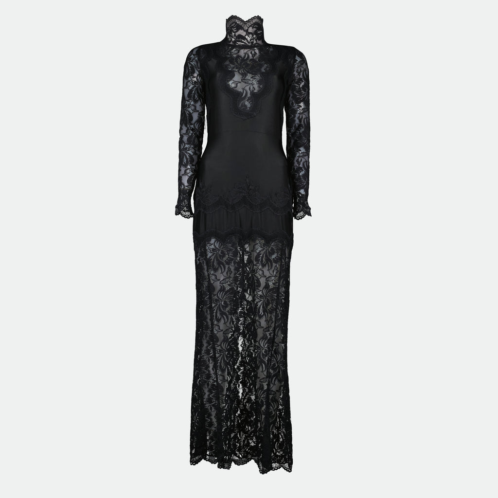 Dresses Long Lace Dress Rabanne Black Women