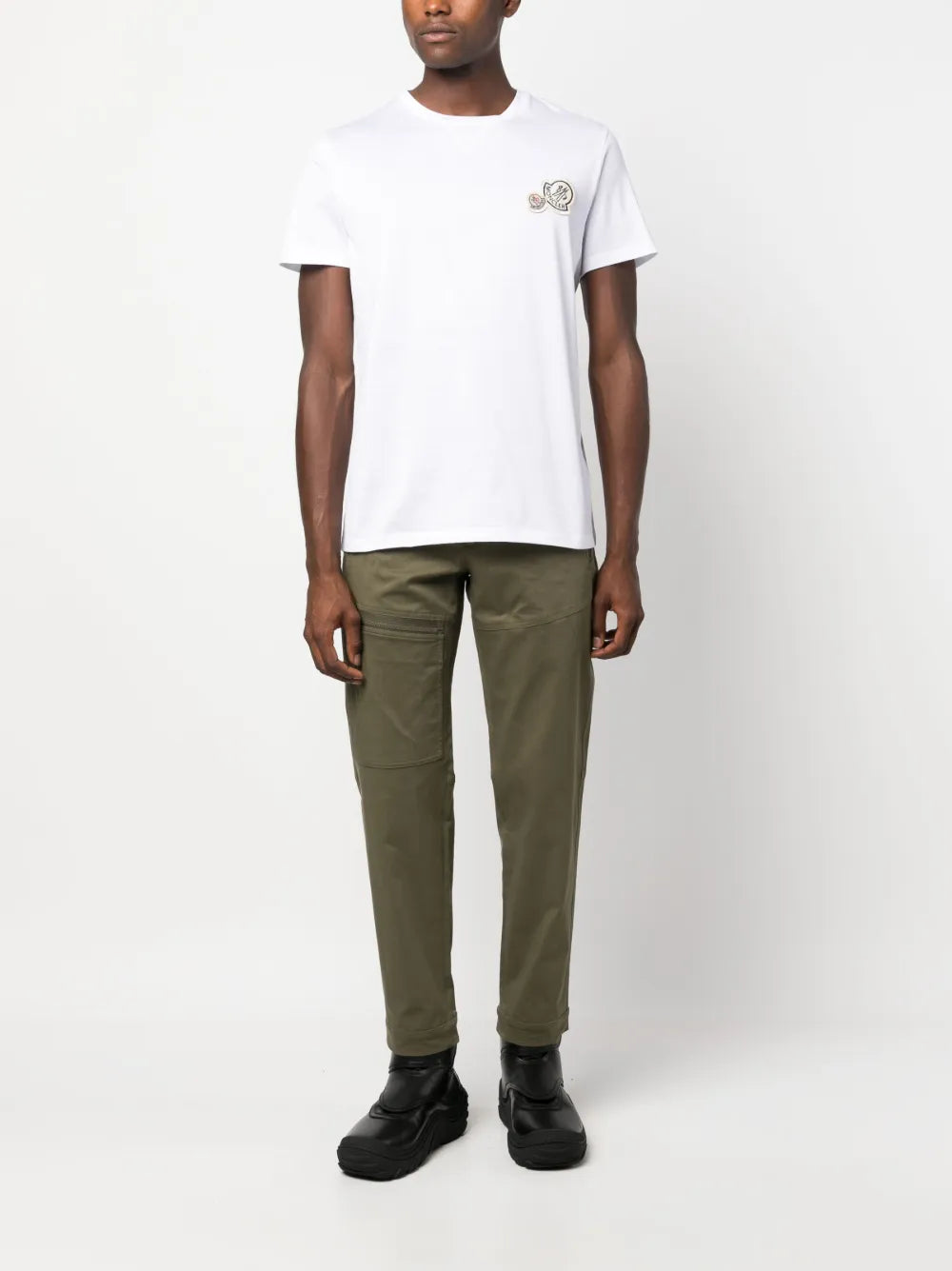 Tシャツ ロゴTシャツ Moncler 白 男