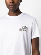 Tシャツ ロゴTシャツ Moncler 白 男