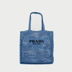 Borse tote Borsa a tracolla all'uncinetto Prada Blu Femme