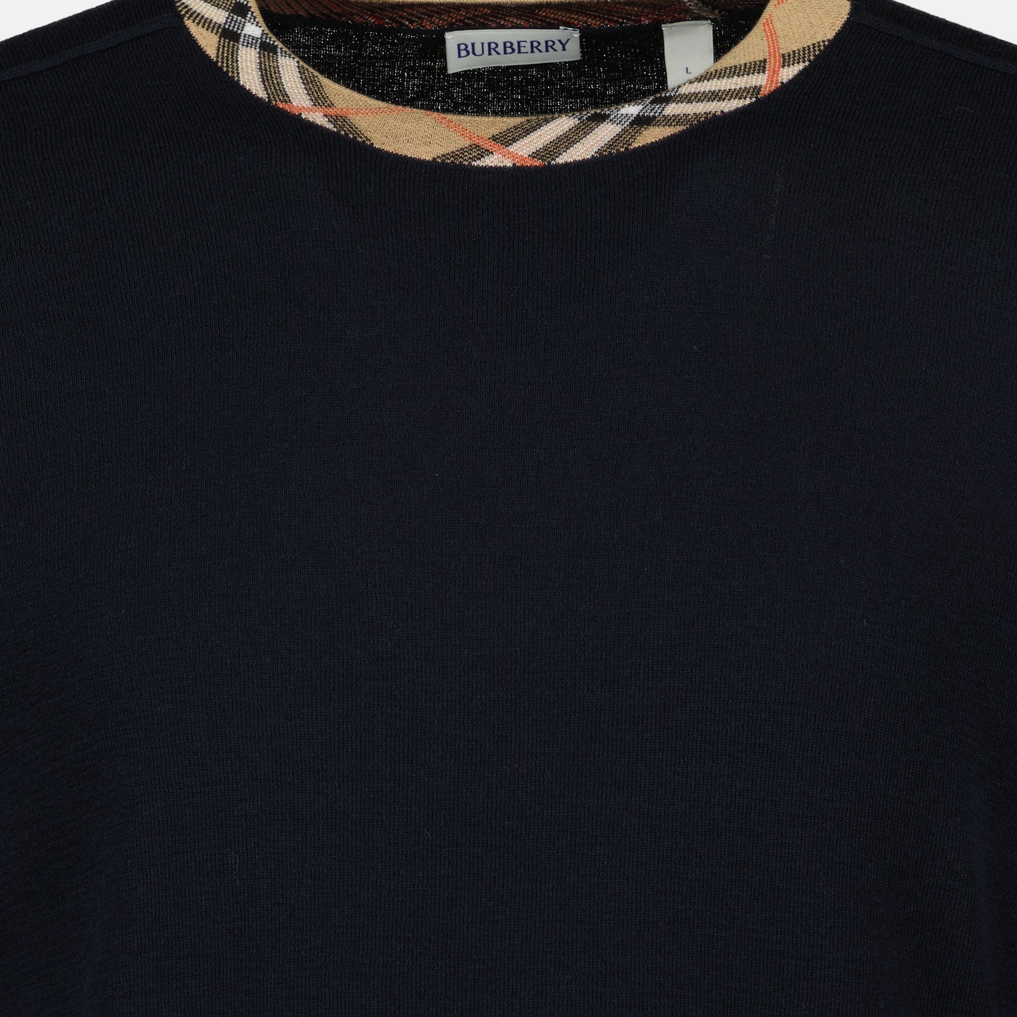 Bild des Burberry Herren Pullovers mit Karomuster aus Wolle - Herbst-Winter 2025 - Detailansicht_5