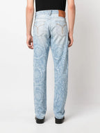 Pantalons Jean Versace Allover Versace Bleu Homme