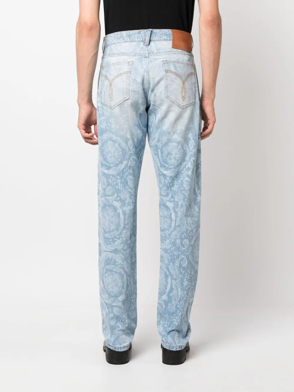 Pantalons Jean Versace Allover Versace Bleu Homme