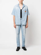 Pantalons Jean Versace Allover Versace Bleu Homme