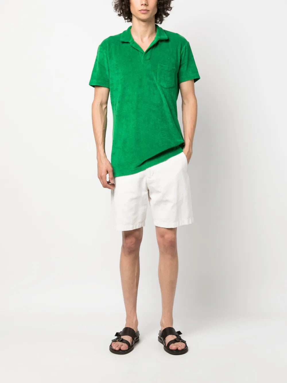 Polo shirts Terry Cotton Polo Orlebar Brown Green Man