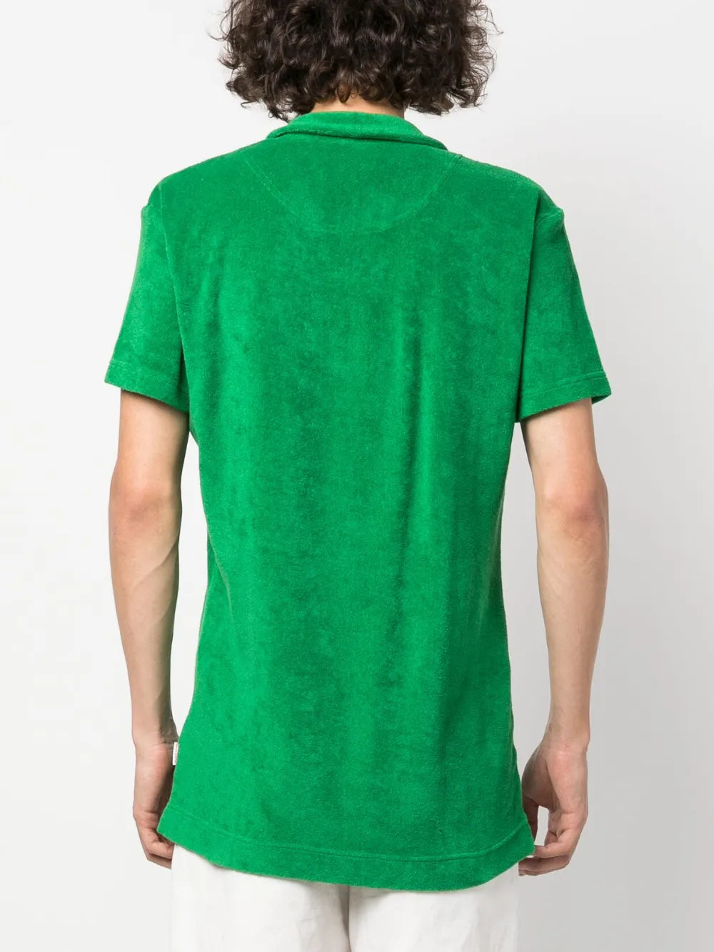 Polos Polo en coton éponge Orlebar Brown Vert Homme