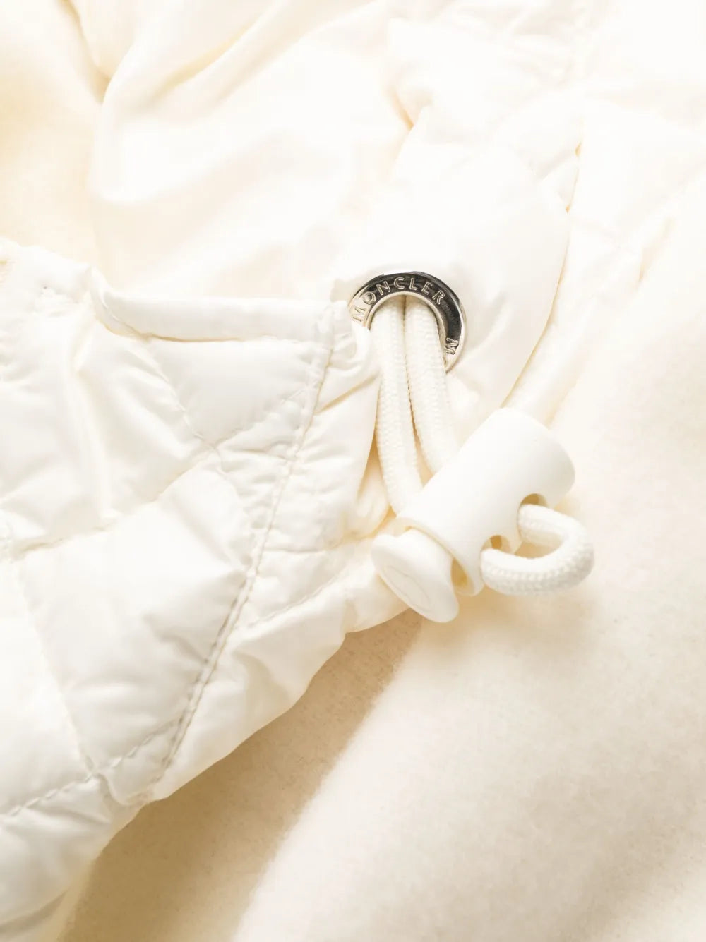 Giacche Cappotto di Lana Moncler Bianco Femme