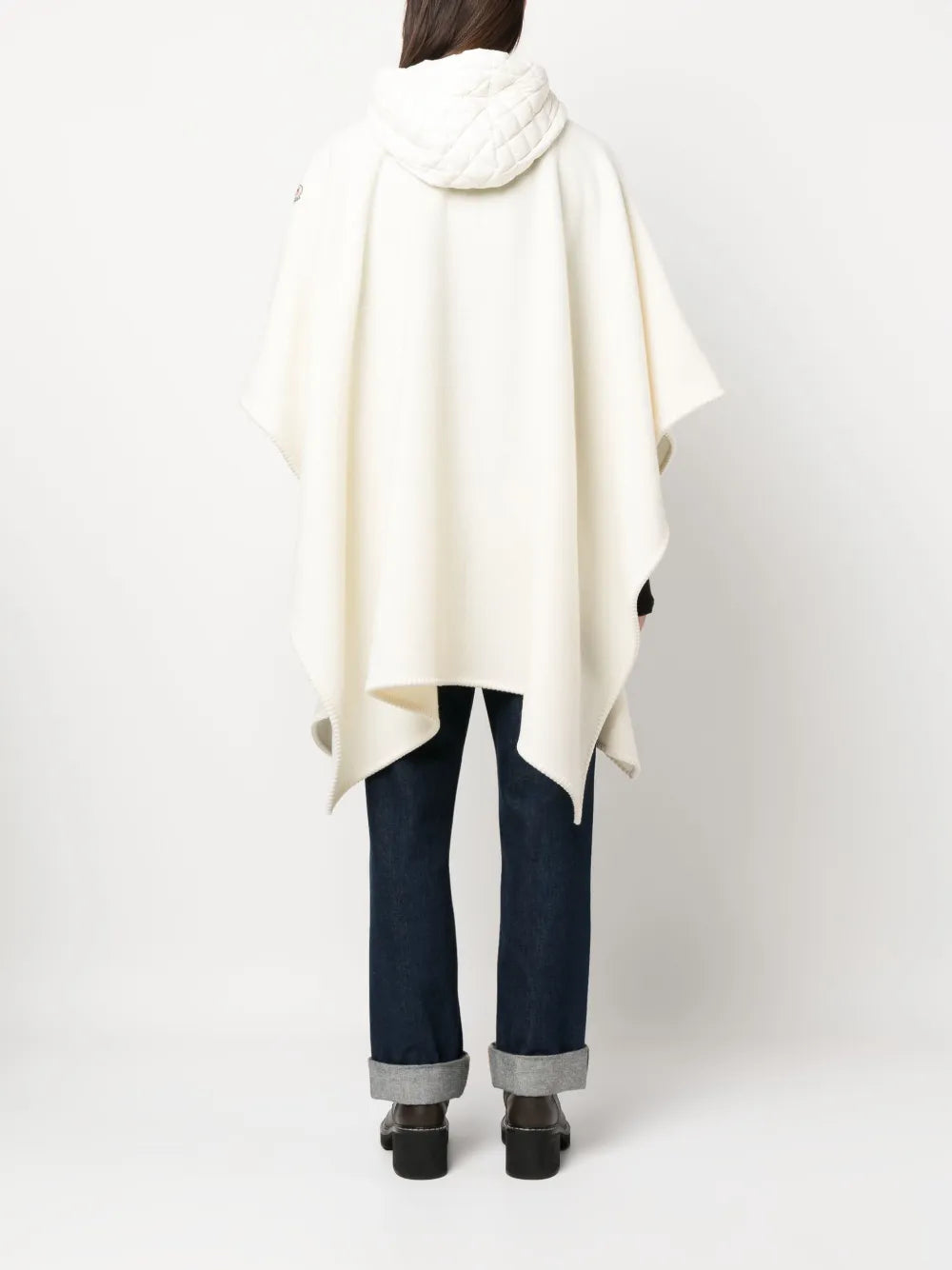 Giacche Cappotto di Lana Moncler Bianco Femme