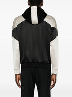 Jacken Zweifarbiger Zip-Pullover Saint Laurent Schwarz Homme
