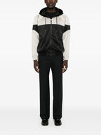 Jacken Zweifarbiger Zip-Pullover Saint Laurent Schwarz Homme