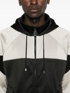 Jacken Zweifarbiger Zip-Pullover Saint Laurent Schwarz Homme