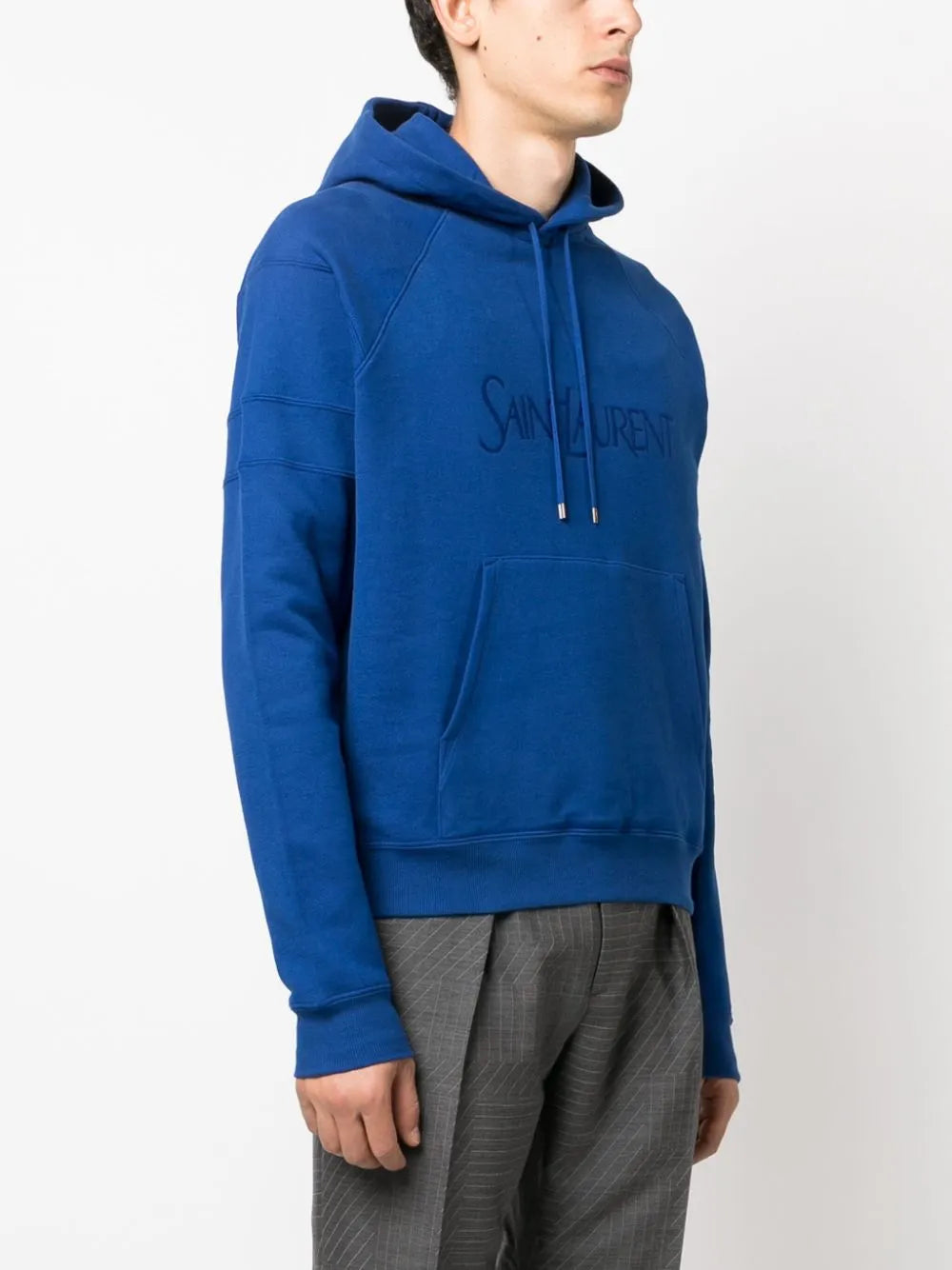 Sweatshirts Sweat à capuche à logo Saint Laurent Bleu foncé Homme