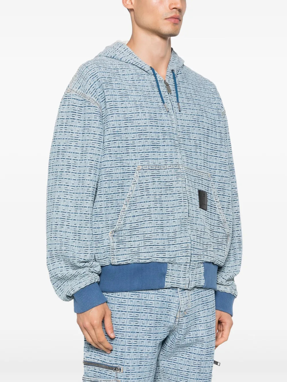 Sweatshirts 4G Denim Zip-Up Sweatshirt Givenchy Blue Man