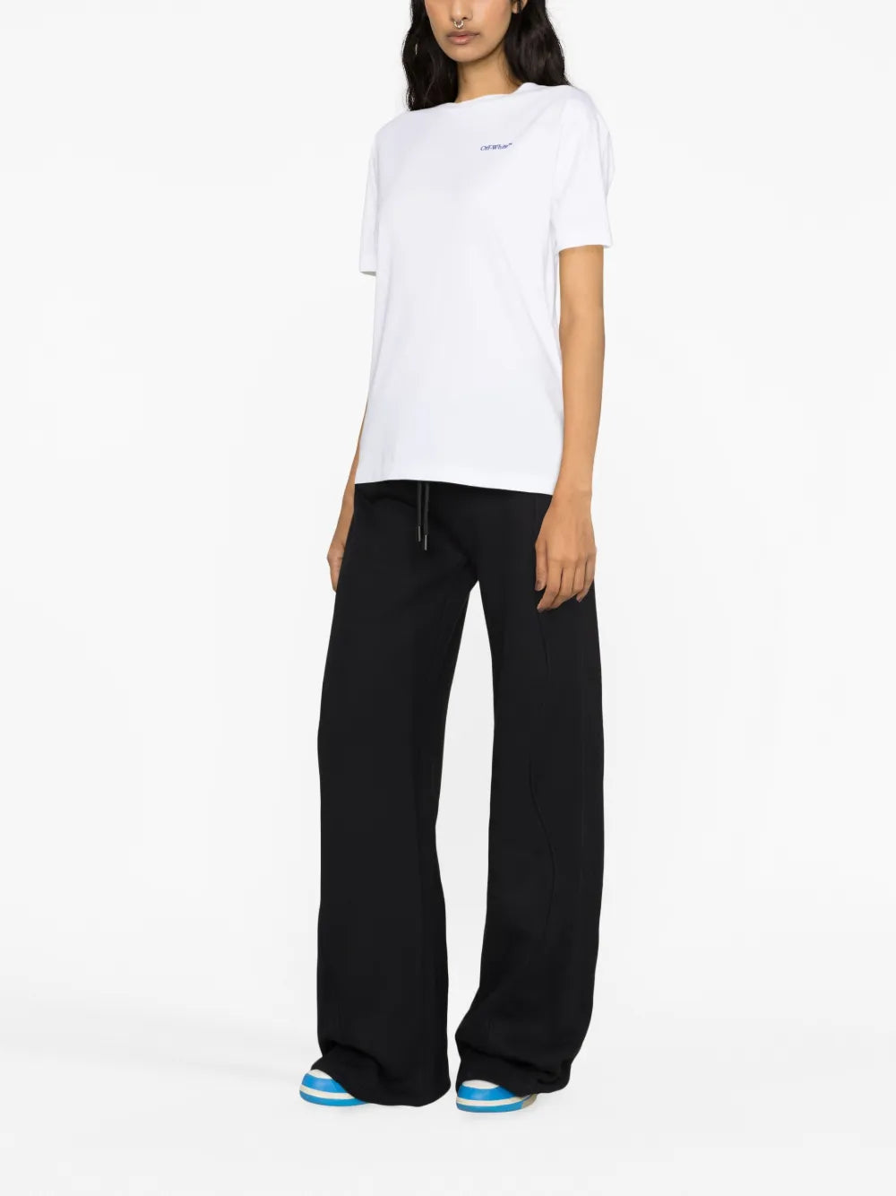 Pantaloni Pantaloni Jogging Ampi Off-White Nero Femme