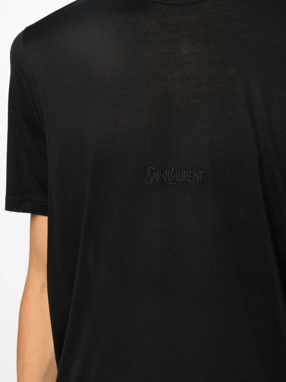 T-shirts Viscose T-shirt Saint Laurent Black Homme