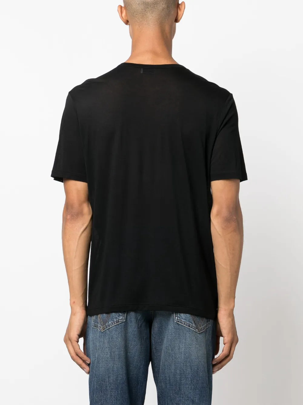 T-shirts Viscose T-shirt Saint Laurent Black Homme