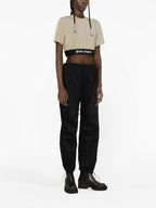 Tops T-Shirt Crop Palm Angels Ouro Femme