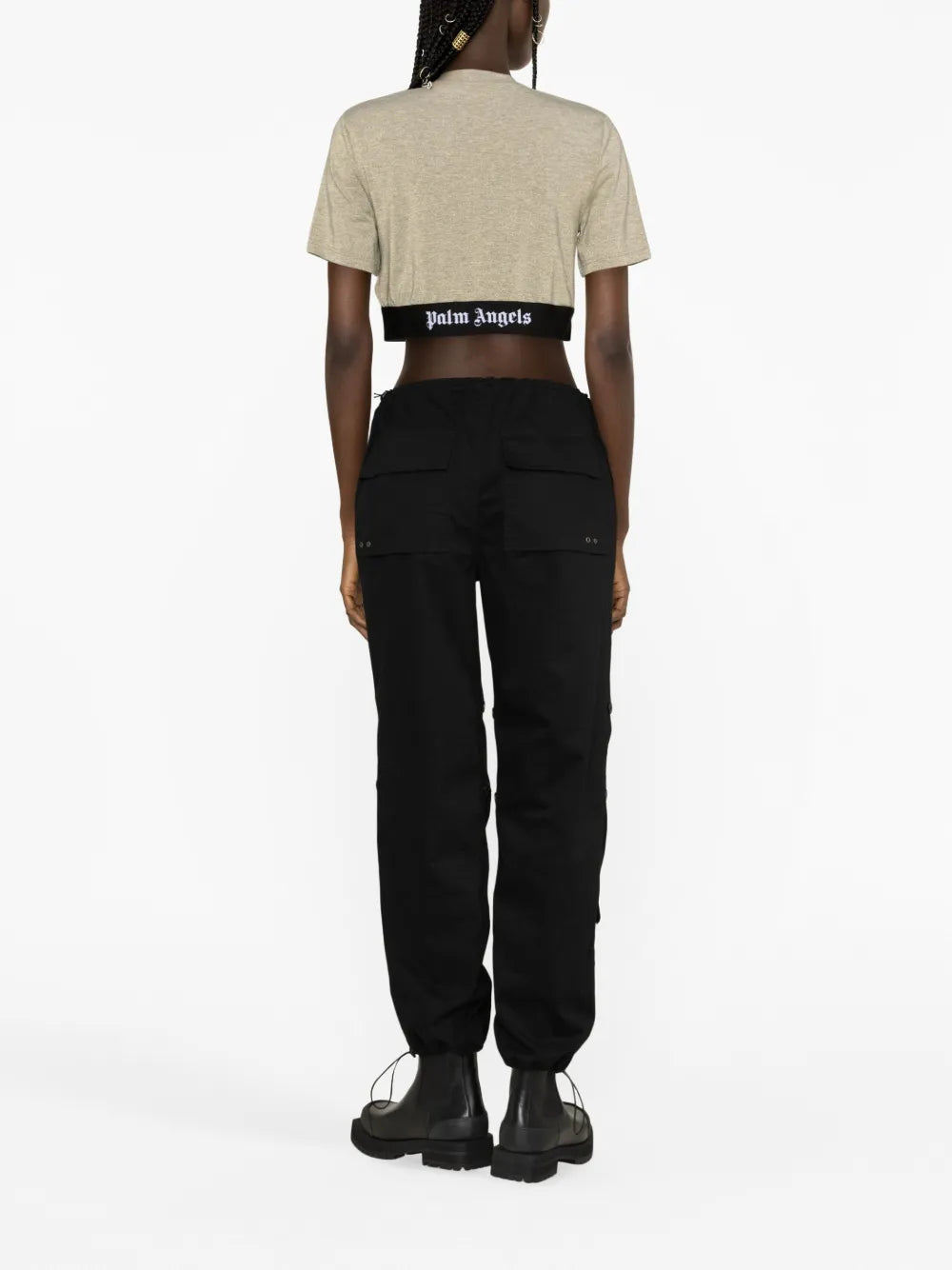 Tops T-Shirt Crop Palm Angels Ouro Femme