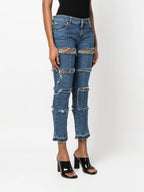 Hosen Jeanshose Alexander McQueen Blau Femme