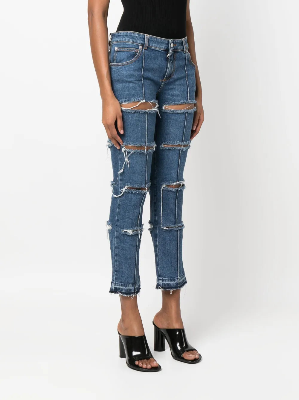 Hosen Jeanshose Alexander McQueen Blau Femme