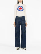 Maille Pull Kenzo Target Kenzo Blanc Femme