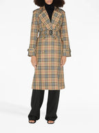 Manteaux Trench-coat à carreaux Burberry Beige Femme