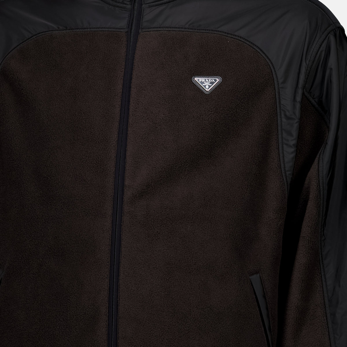 Vestes Veste en molleton marron Prada Marron Homme