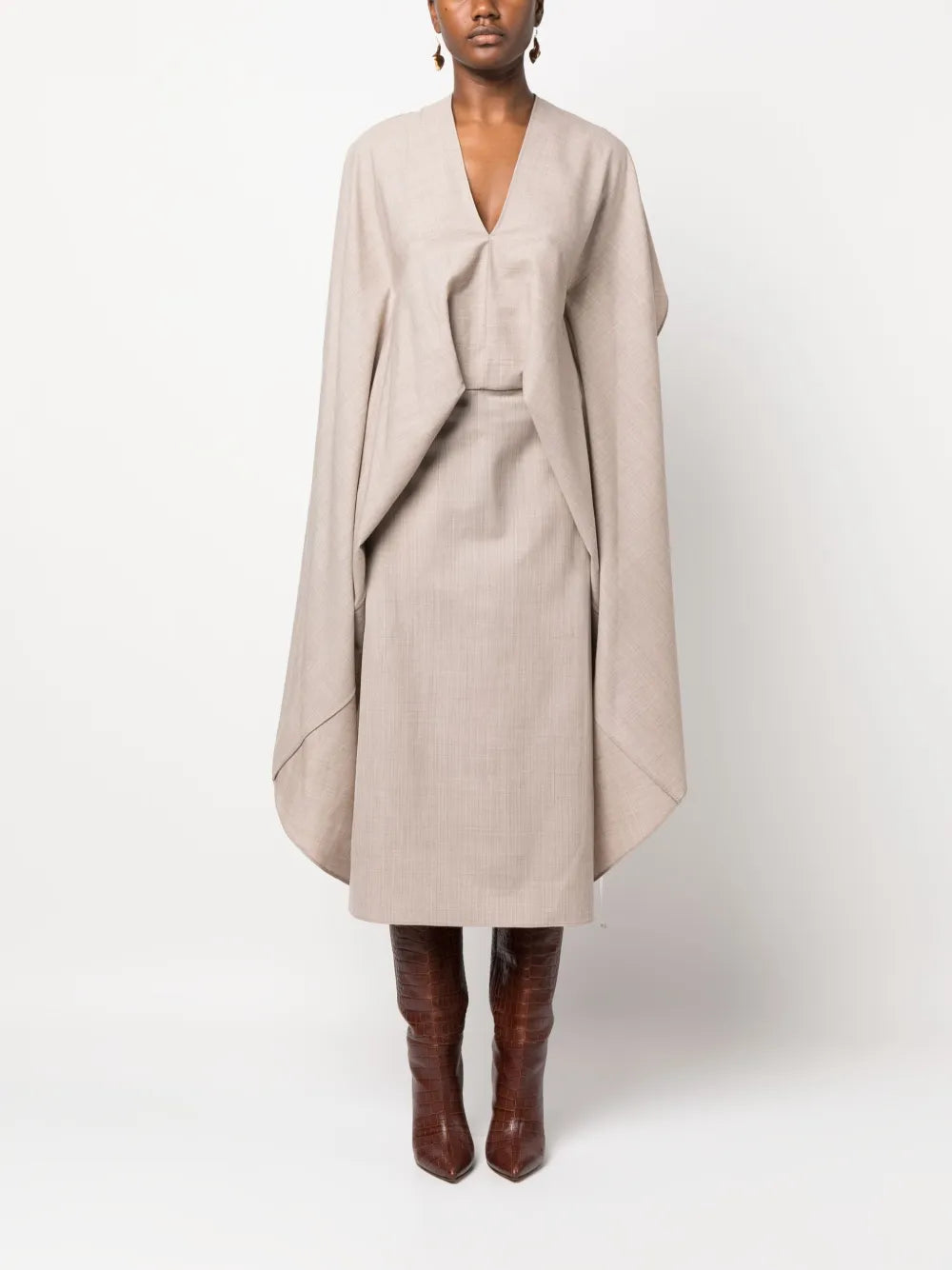 Robes Robe en laine Fendi Gris Femme