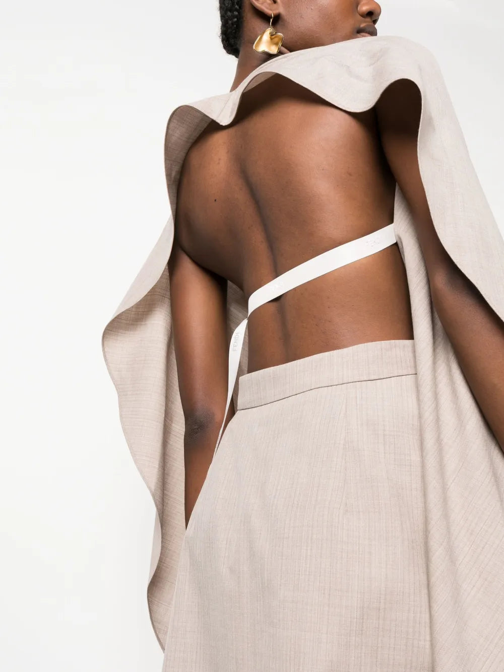 Robes Robe en laine Fendi Gris Femme